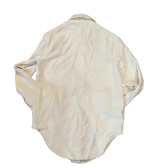 Aritzia Wilfred Women Ivory The Ganna Shirt Jacket - Size 2XS Button down - Picture 2 of 7